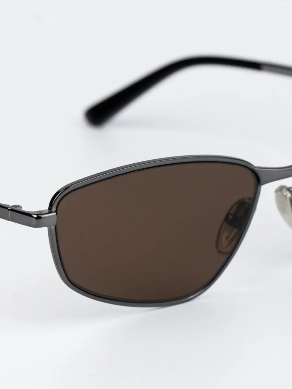 Balenciaga Men Sunglasses Ruthenium Brown BB0277S 002 NEW AUTHENTIC